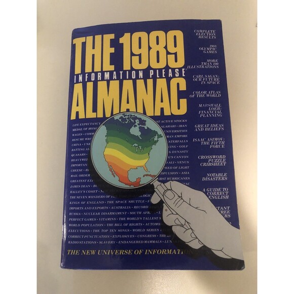 Vintage The 1989 Information Please Almanac Paperback 976 Pages - Picture 1 of 8